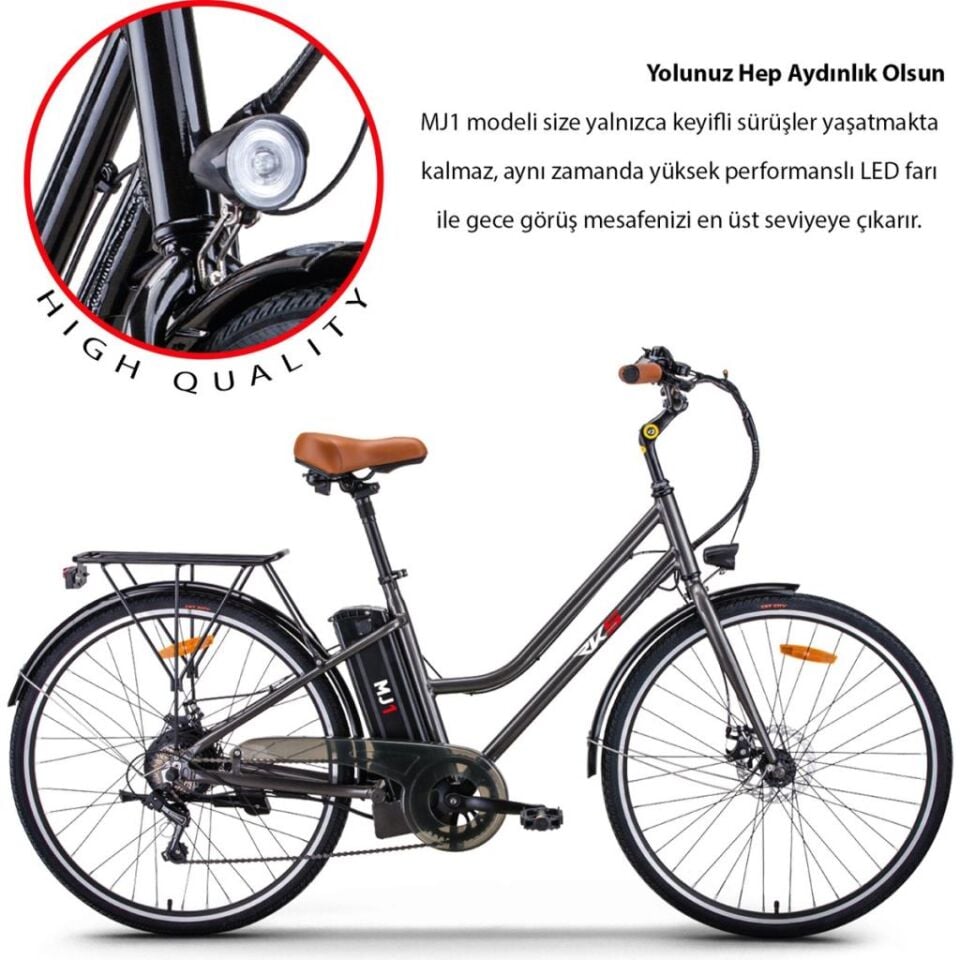RKS MJ1 28 JANT ELEKTRİKLİ LİTYUM AKÜ ŞEHİR TUR BİSİKLETİ