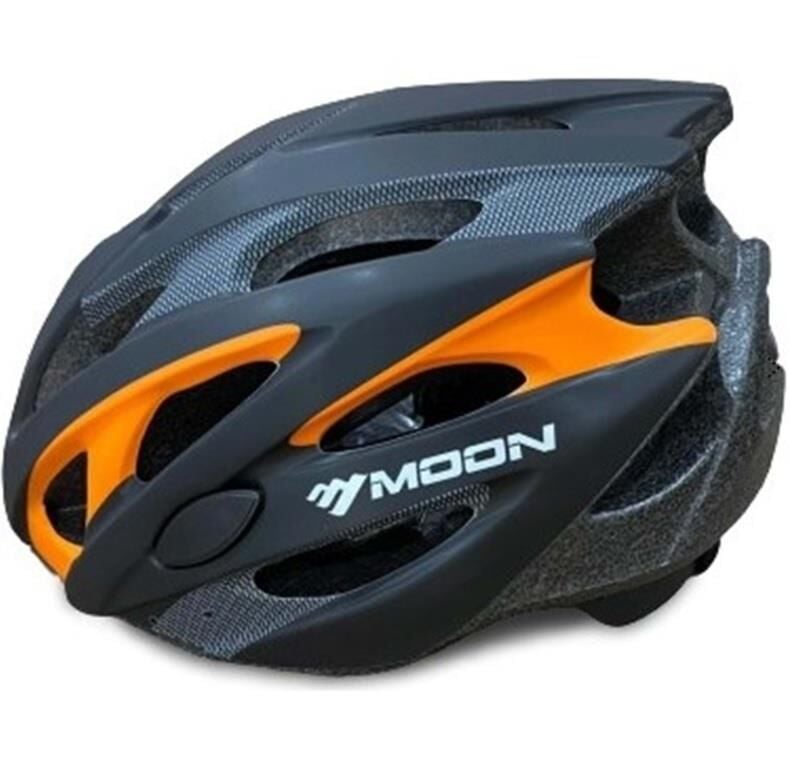 MOON MV88 CARBON DESEN IŞIKLI AYARLI BİSİKLET KASKI SİYAH/KIRMIZI