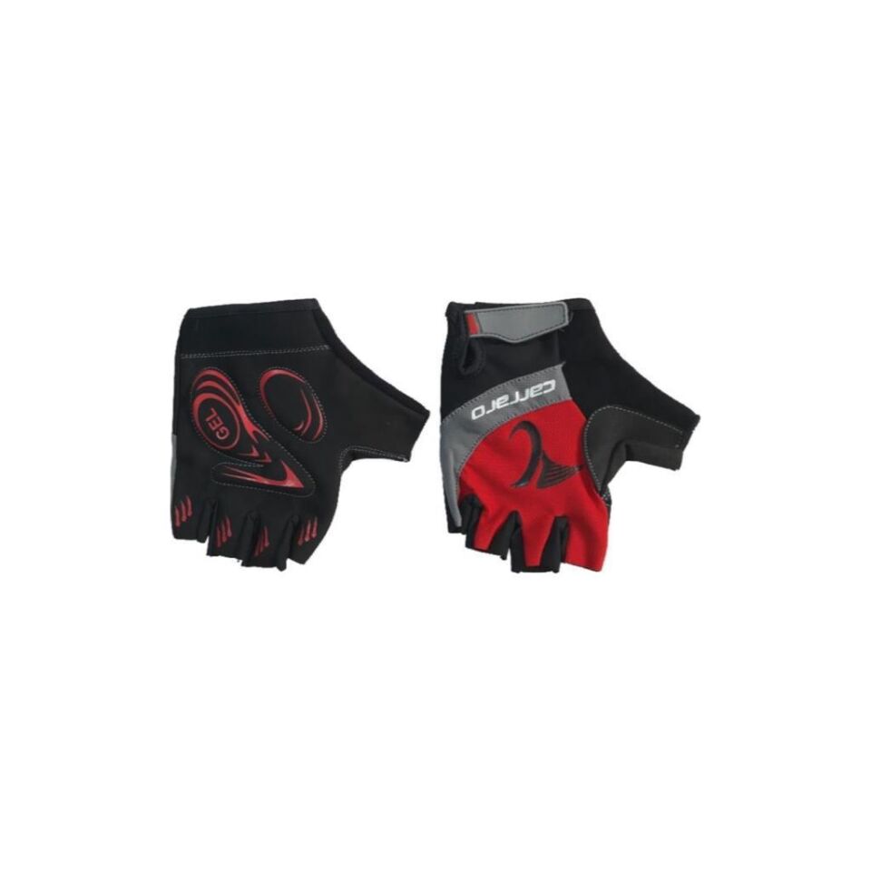Carraro Orjinal Kısa Parmak Jelli Bisiklet Eldiveni V7 SİYAH - M
