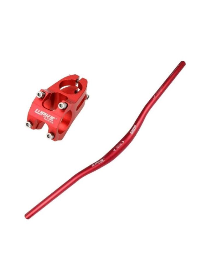 WAKE 780MM Alüminyum 31.8 Bisiklet Gidon + Boğaz Seti SARI